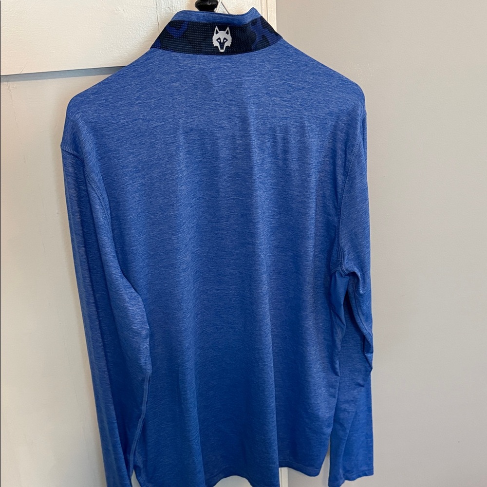 Greyson Men's Blue Quarter-Zip Performance Shirt - Picture 2 of 5